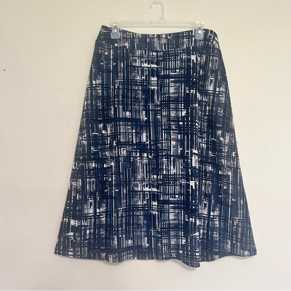 ANNE KLEIN Women’s Skirt Size Medium Patterned Multicolor Flowy Skirt Grannycore